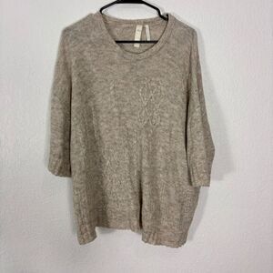 Ischiko Light Brown Wool Blend Pullover Sweater Size 2